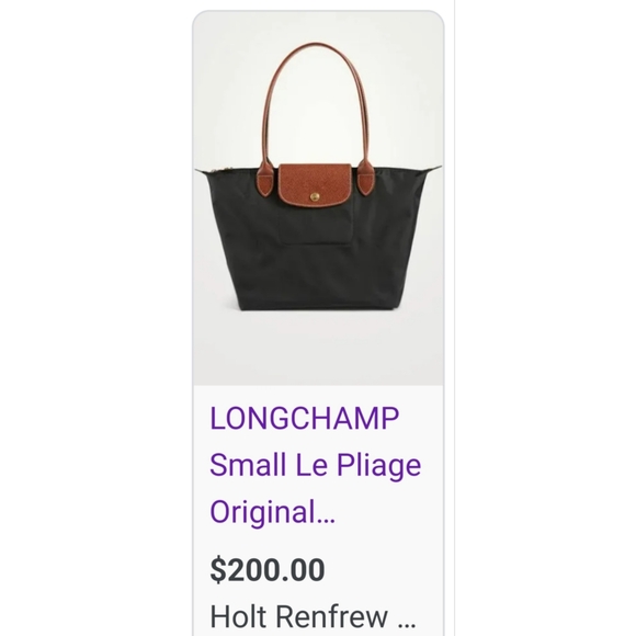Authentic Longchamp Small "LE PLIAGE" Original Shoulder Tote Bag - Picture 3 of 3